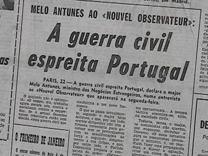 Fotografia principal da galeria O 25 de Novembro de 1975 em Portugal: contributo para esclarecer